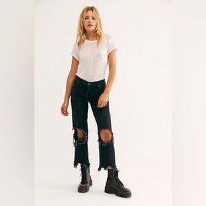 Free People Maggie Mid-Rise Straight-Leg Jeans